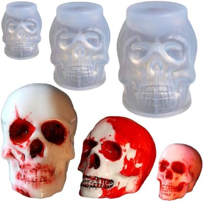 Epoxy Gietvorm voor Scar Face Skull, Perfect voor Halloween DIY Projecten, Hars Gieten en Handwerk