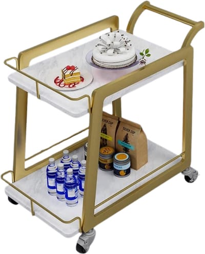 Bovista Bar Cart - Serveerwagen - Serveerkar - Keukentrolley - Drank Trolley - Keuken - Bijzettafel - Restaurant - Stijl 8