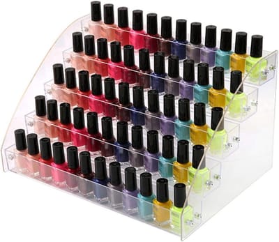 Zerone Acryl Nagellak Organizer - Vijf Laags Makeup Opbergrek voor Cosmetica