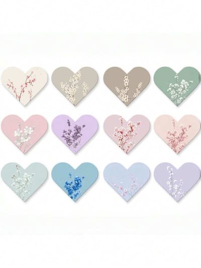 12 Stuks Magnetische Bladwijzers Set – Hartvormige Boekenleggers met Bloemen Design – Sterke Magneet Bookmarks – Cadeau voor Vrouwen, Docenten & Boekenliefhebbers