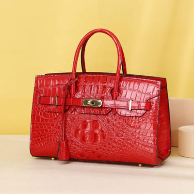 High-end damestas, schoudertas, modieuze handtas met krokodillenbotpatroon, modieuze crossbody platina tas met grote capaciteit