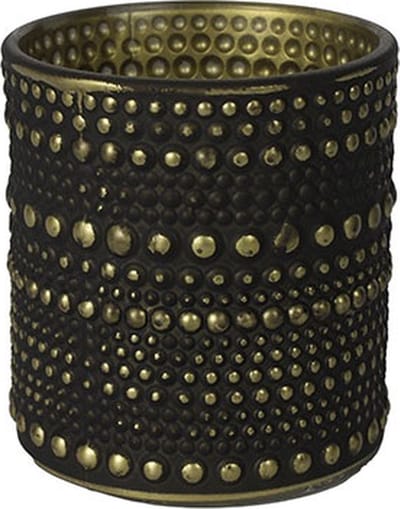 Theelichth ro Nelle S zwart/goud