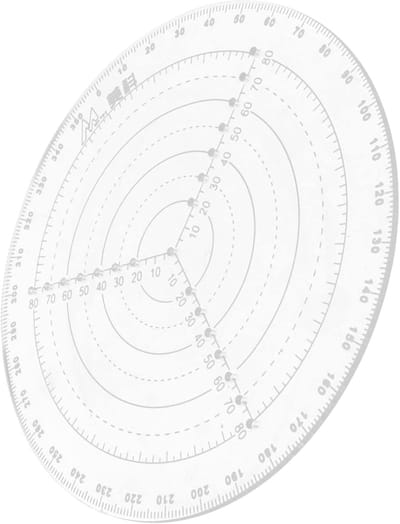 Cirkel Sjabloon - Centreerliniaal Tekengereedschap - Cirkels Tekenen - Transparant Plastic - 30x30cm - Zoals Getoond