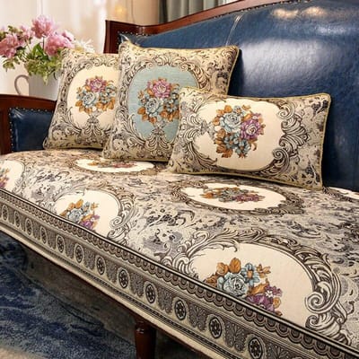 Amerikaans Bankkussen Antislip Luxe Jacquard Borduurwerk Bankhoes Retro Klassiek Woonkamer Meubilair Beschermhoes Decor 1pc armrest 50x60 cm