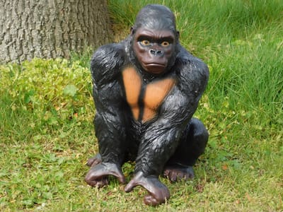 Prachtige gorilla, polystone mooi om te zien.