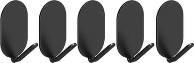 Consumerce® Zelfklevende Ophanghaakjes – 5 Stuks – Zwart – Haakjes Zelfklevend – Ophang Handdoekhaak – Handdoekhaakjes – Handdoek Hangers – Ophanghaken – Plakhaakjes – Plak Haak - Haken