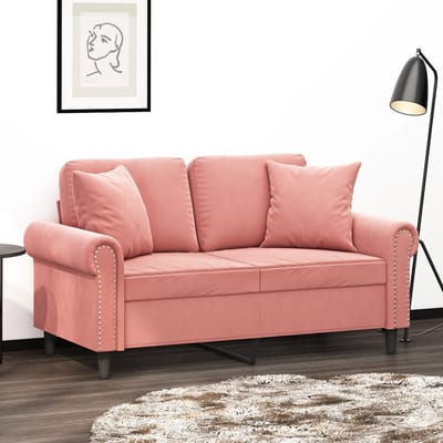 vidaXL - Sierkussens - 2 - st - 40x40 - cm - fluweel - roze