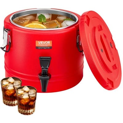 VEVOR Geïsoleerde Drankdispenser 8 L Thermische Drankdispenser voor Warme en Koude Dranken met Tap, Voedselveilige Koelkan met 304 Roestvrijstalen Binnenzijde, voor Thee Koffie Restaurant