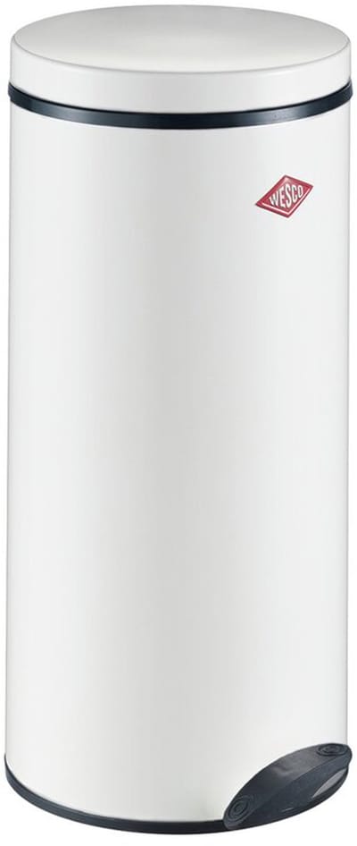 WESCO Gastro 127 Afvalbak | Pedaalemmer | 22 Liter | Metaal - Wit | Prullenbak - Made in Germany
