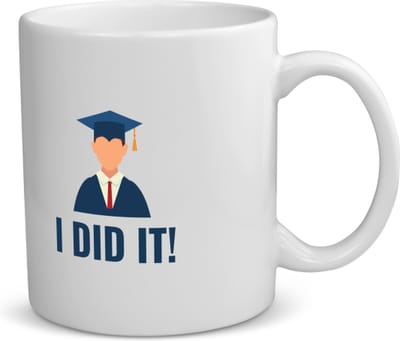 Akyol - i did it! koffiemok - theemok - Geslaagd - iemand die is geslaagd - gelukt - gefeliciteerd - examen - school - diploma gehaald - cadeau - kado - geschenk - gift - 350 ML inhoud