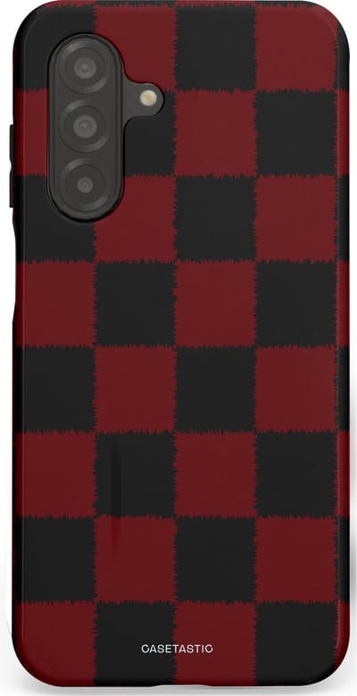 Casetastic hoesje geschikt voor Samsung Galaxy A26 - Dubbellaagse bescherming - De Houthakker - Fashion Case - Zwart Bordeaux