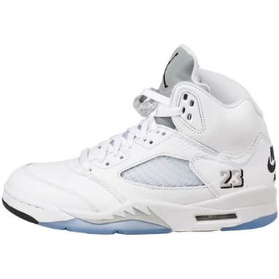Air Jordan 5 Retro Wit Metallic 2026 Heren Sneakers Metallic-Zilver Zwart HQ7978-103 41 white