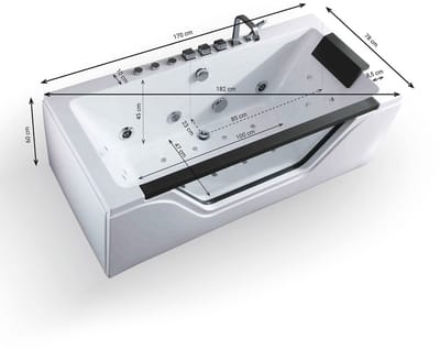 SPALINA - Whirlpool bad - Tahiti Jets, 170 x78 x60 cm, Wit