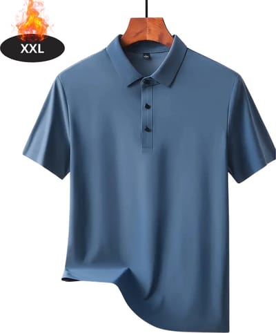 Livano Poloshirt Heren - T-Shirt Heren - Shirt - Overhemd - Polo Shirt - Zee Blauw - XXL