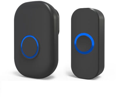 Deurbel - deurbel draadloos - deurbellen - Draadloze deurbel voor buiten - 150m deurbel - IP44 waterdichte elektronische deurbel - deurbelset met plug-in ontvanger - blauwe LED - waterdicht - voor thuis