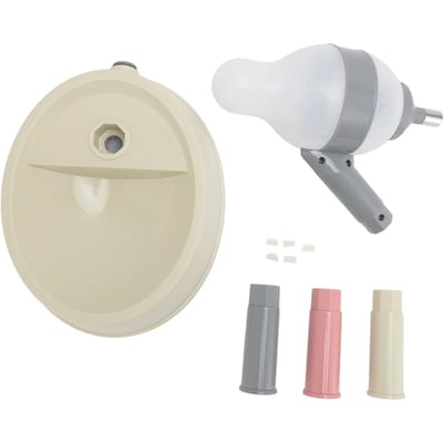 Huisdier Staande Waterdispenser 2 in 1 Kat Hond Staande Kom met Afneembare Paal Automatisch L(for 6.5-9kg) geel