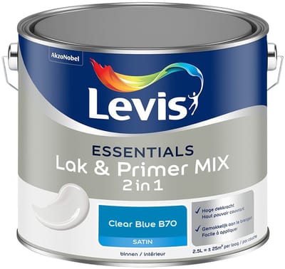 Levis - Essentials Lak & Primer Mix - Clear Blue B70 - Mengverf - 2,5 L