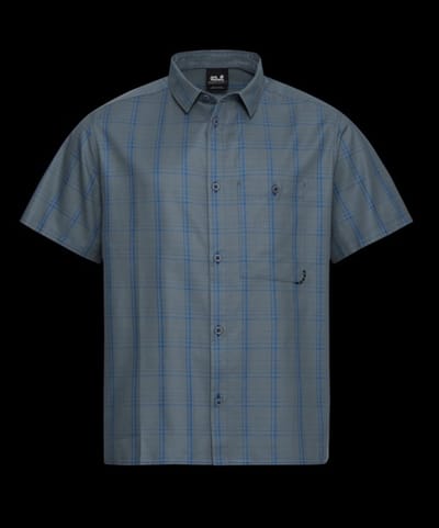 Jack Wolfskin Hot Trail Shirt Men - Outdoorblouse - Heren - Check Sago Palm - Maat M