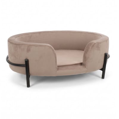 Hondenmand Sambo Taupe – Luxe Zachte Hondenbank – Comfortabele Slaapplaats voor Kleine Honden – 64x41 cm