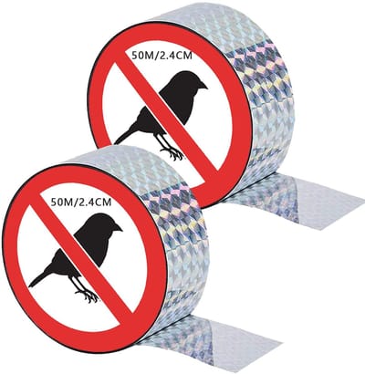 Allecto - Bird Scare Tape - Vogelafschrikking Tape - Milieuvriendelijk - 50 meter - Dubbelzijdig - Geschikt voor Pigeons en Meer - 2 Pak