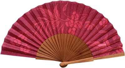 Spaanse Houten en Katoenen Waaiers 23 cm met Jute Beschermhoes