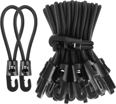 30 Stuks Spanrubber met Haken - Multifunctionele Elastische Band voor Camping en Zeilen - 10 cm