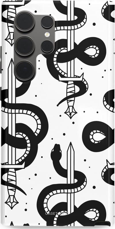 Casetastic Hoesje Geschikt voor Samsung S24 Ultra - Stijlvolle Beschermende Duo-layer Case - Sluipzwaard