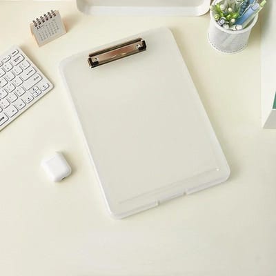 Bloc-notes, bloc-notes, bloc-notes, boîte de rangement pour papiers de test, classeur A4 couleur bonbon, organiseur de presse-papiers, papeterie, fournitures scolaires transparent
