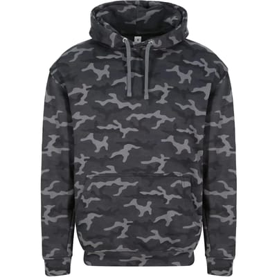 Just Hoods Camo Hoodie JH014 - BLACK CAMO - S