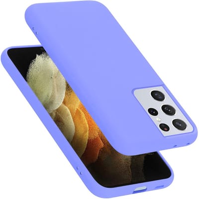Cadorabo Hoesje geschikt voor Samsung Galaxy S21 ULTRA in LIQUID LICHT PAARS - Beschermhoes gemaakt van flexibel TPU silicone Case Cover