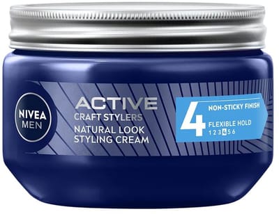 NIVEA MEN Active Craft Stylers, Haarcrème, Mannen, 150 ml, Alle haartypen, Modellerend, Aqua, Sorbitol, Glycerin, Cetyl Alcohol, Myristyl Alcohol, Sorbitan Stearate, Dimethicone, PVP,...