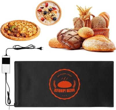 Leven Brood Warmhoudplaat met Thermostaat, Broodverhitting Mat voor Thuisbakken, Perfect voor Deegrijzen en Zuurdeeg (Vierkant, 54 x 27 x 4 cm)