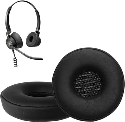 kwmobile 2x oorkussens geschikt voor Jabra Engage 50 / Engage 30 - Earpads voor koptelefoon in zwart