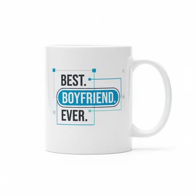 Romantische Tekst Mok 330 ml – “Best Boyfriend Ever” Koffie- & Theemok Cadeau voor Hem