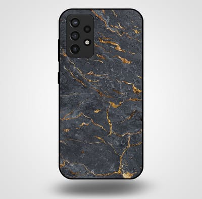 Smartphonica Telefoonhoesje voor Samsung Galaxy A72 met marmer opdruk - TPU backcover case marble design - Goud Grijs geschikt voor Samsung Galaxy A72