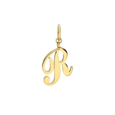 Lucardi Dames Stainless steel goldplated letterhanger voor dames - Hanger - Staal - Goudkleurig