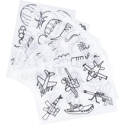 8 Pièces Feuilles Rétractables à la Chaleur Motifs Variés Multifonctionnelles Translucides Feuilles Rétractables à la Chaleur pour le DIY