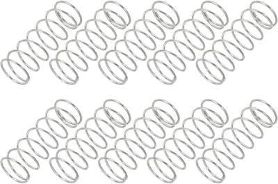 Set van 10 Verlengveren RVS 304 - 15mm Buitendiameter en 40mm Lengte - Kleine Spanveren voor Reparatie