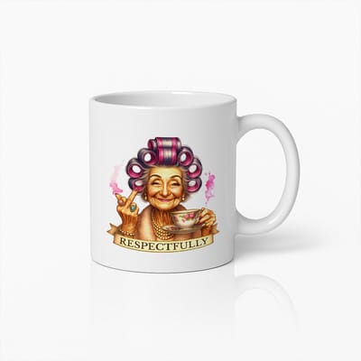 Respectvolle Grappige Oma Mok – Gedurfd Cadeau met Humor voor Koffie- en Theeliefhebbers