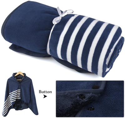 Allecto - Dames poncho fleece draagbare deken - Comfortabele omslagdoek - Unisex - Pluche deken met knopen - Ideaal voor bed en bank - Perfect voor...