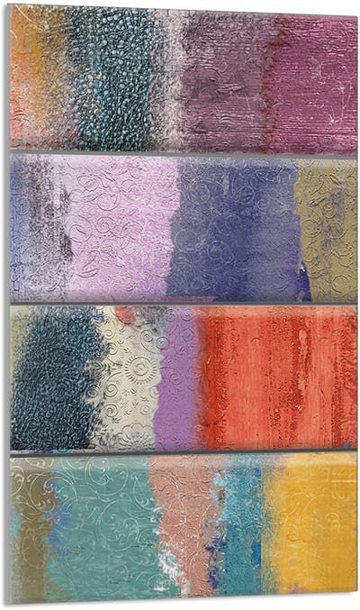 TMK ArtDeko - Snijplank Glas - 30x52 cm - Kleurrijk - Beschermplaat