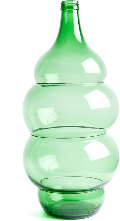IKONIC Blown Bottle Vaas Groen Type M16 Klaas Kuiken