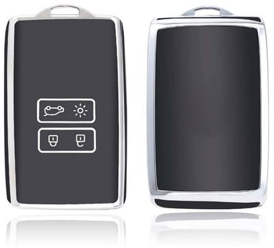 Autosleutel Hoesje geschikt voor Dacia - Sleutelcover - TPU Cover Sleutelhoes - Accessoires - zwart