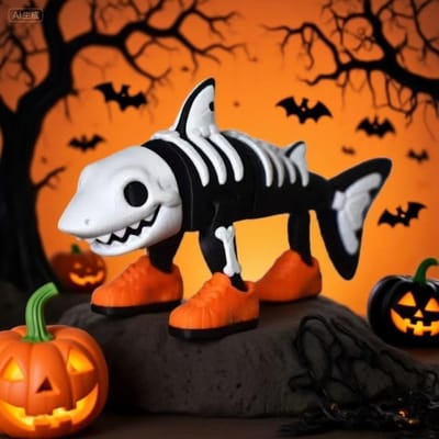 12cm Italiaanse Hersenkrot Halloween Limited Tung Tung Tung Sahur Verzamelfiguur Speelgoed Haai Kinder Cadeaus white