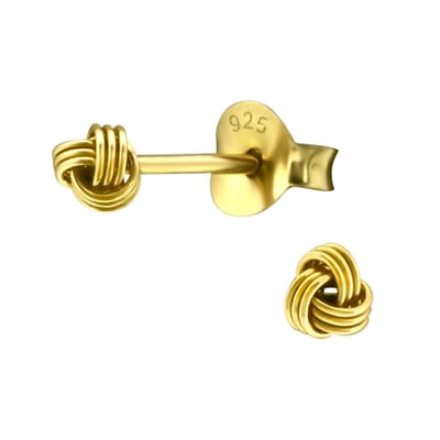 Amanto Oorbellen Freekje Gold - 925 Zilver Verguld - Knopje - ∅3,5mm