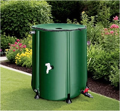 Opvouwbaar regenwateropvangvat 160 liter regenwatertank draagbaar ontwerp veelzijdig gebruik voor buiten tuin en noodwateropslag (groen)