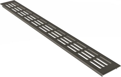 Ventilatierooster Aluminium met Achterflens - 60mm Breedte, Verkrijgbaar in 9 Lengtes en 6 Kleuren