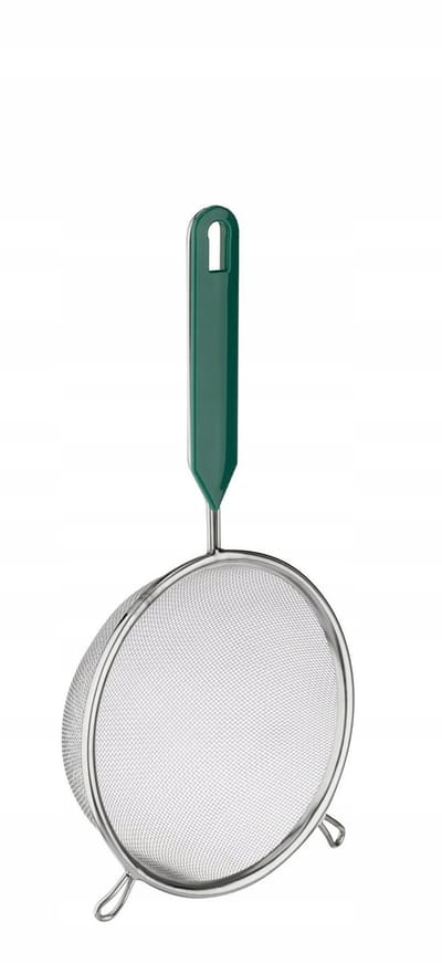 Roestvrijstalen Zeef met Handvat 16 cm - Groen