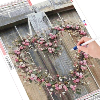 Peinture diamant fleur point de croix paysage, perceuse complète, broderie carrée, image 20X30CM gray