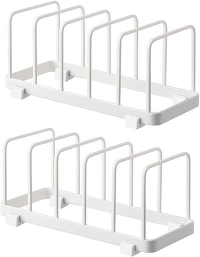 Bordenrek en Keukenkast Organizer voor Afdruiprekken en Snijplanken - Wit